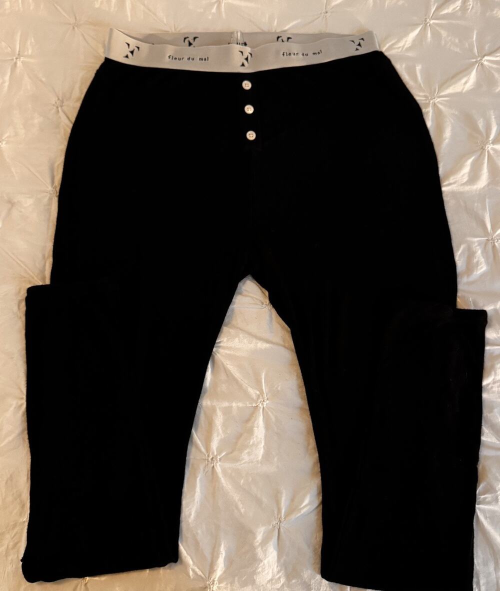 Fleur du mal Women Black Lounge Pants Size L